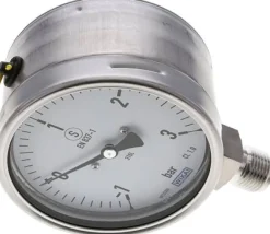 Sicherheits-Manometer senkrecht, 100mm, -1 bis 3 bar