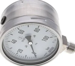 Sicherheits-Manometer senkrecht, 100mm, 0 - 100 bar