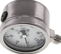 Sicherheits-Manometer senkrecht, 63mm, 0 - 60 bar