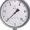 Sicherheits-Manometer senkrecht, 160mm, 0 - 1 bar