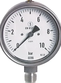 Sicherheits-Manometer senkrecht, 100mm, 0 - 60 bar