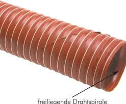 Silikon-Heißluftschlauch, einlagig, 89mm