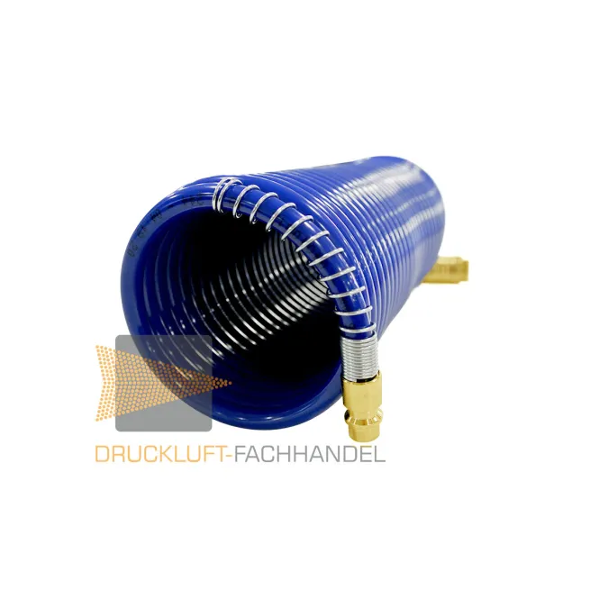 Spiralschlauch Länge 5 m 8x6 mit Kupplung und Stecknippel NW 7,2