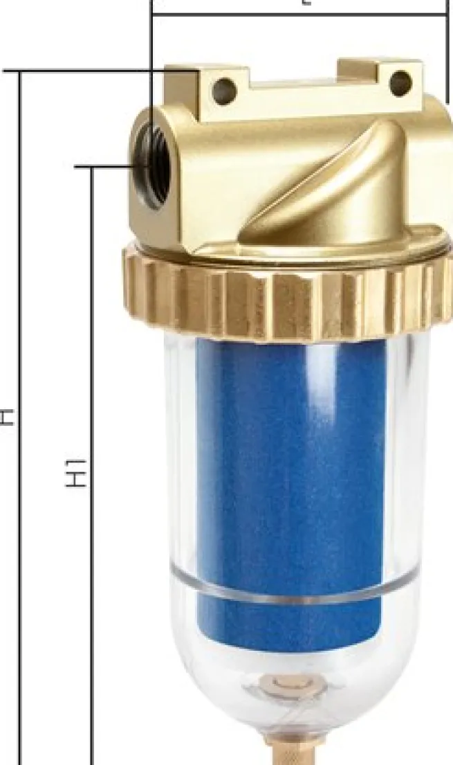 STANDARD Feinfilter (Submikrofilter) G 1/2", Standard 3, Metallbehälter