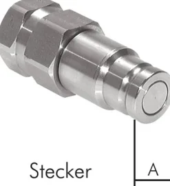 Staubschutz für Stecker Flat-Face Kupplung, Baugröße 2