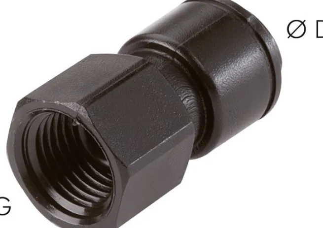 Steckanschluss m. Innengew. G 1/4"-6mm, IQS-FDA
