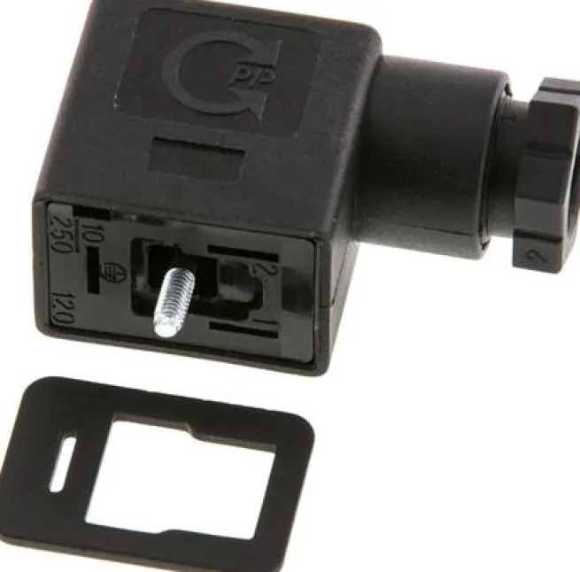 Stecker Größe 1 (Industrienorm B), schwarz