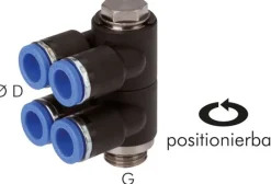 Steck-Mehrfachverteiler, 6-fach R 1/2"-8mm, IQS-Standard