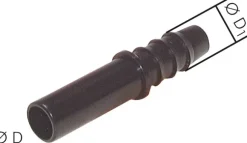 Stecknippel 4mm-4mm Schlauchtülle, IQS-Standard