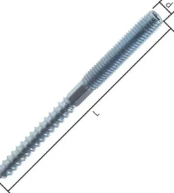 Stockschraube M 10x80, Stahl verzinkt Sternprofil (TX)