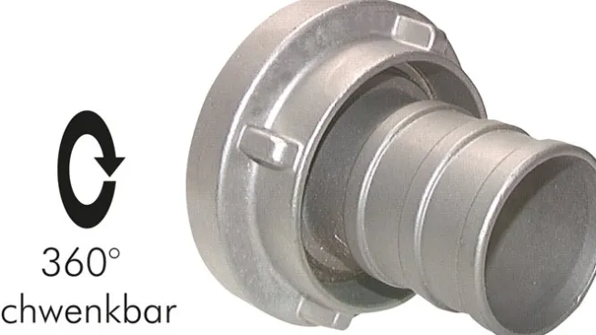Storz-Kupplung 25-D, 25 (1")mm Schlauch, Aluminium (geschmiedet) Typ STKS 31/25 A