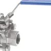 3-teiliger Edelstahl-Kugelhahn, NPT 1", 0 bis 63bar