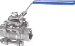 3-teiliger Edelstahl-Kugelhahn, G 3/8", 0 bis 63bar