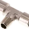 T-Einschraubstück G 1/4"(IG)-R 1/4"(AG), Messing vernickelt
