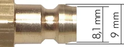 Temperierkupplungsstecker 9mm Zapfen, 9 (3/8")mm Schlauch