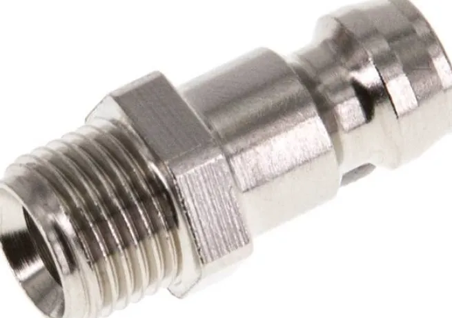 Temperierkupplungsstecker 9mm Zapfen,G 1/8"(AG)