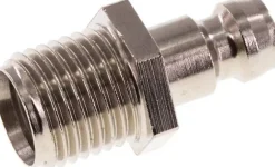 Temperierkupplungsstecker 9mm Zapfen,G 1/4"(AG), beidseitig absperrend