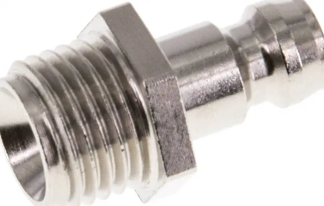 Temperierkupplungsstecker 9mm Zapfen,G 1/4"(AG)