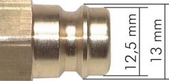 Temperierkupplungsstecker 13mm Zapfen, 13 (1/2")mm Schlauch