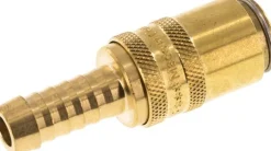Temperier-Schnellkupplung (gerade) 9mm Zapfen, 9 (3/8")mm Schlauch, für Stecker beidseitig absperrend