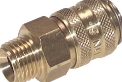 Temperier-Schnellkupplung 9mm Zapfen,G 1/4"(AG), Messing, ohne Ventil