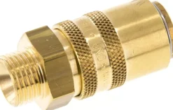 Temperier-Schnellkupplung 13mm Zapfen,M 16x1,5(AG), für Stecker beidseitig absperrend
