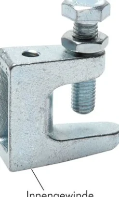 Trägerklemme aus Temperguss verzinkt, M 10 (1 - 20 mm)