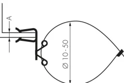 Trägerklemme, mit Rohrhalter Ø 10 - 50, 3 - 8mm