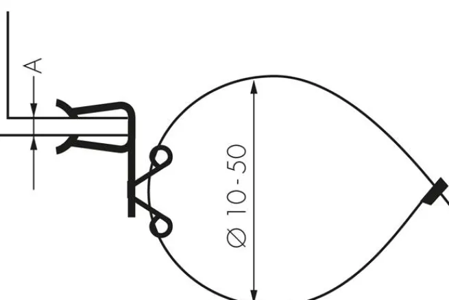 Trägerklemme, mit Rohrhalter Ø 10 - 50, 14 - 20mm