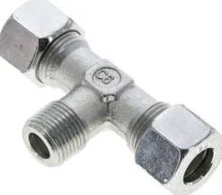 T-Schneidringverschraubung R 3/8"-12 L (M18x1,5), Stahl verzinkt