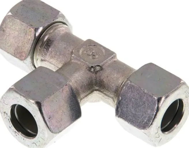 T-Schneidringverschraubung 12 L (M18x1,5), Stahl verzinkt