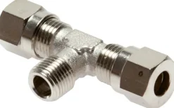 T-Schneidringverschraubung R 1/2"-12 L (M18x1,5), Messing vernickelt