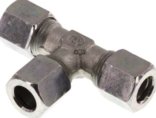T-Schneidringverschraubung 8 LL (M12x1), Stahl verzinkt