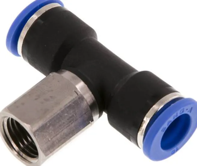 T-Steckanschluss, Innengew. G 1/4"-10mm, IQS-Standard
