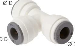 T-Steckanschluss 3/8" (9,52 mm)-3/8" (9,52 mm), IQS-LE (EPDM-Dichtung)
