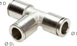 T-Steckanschluss 6mm-6mm, IQS-MSV (Hochtemperatur), Dichtung FKM