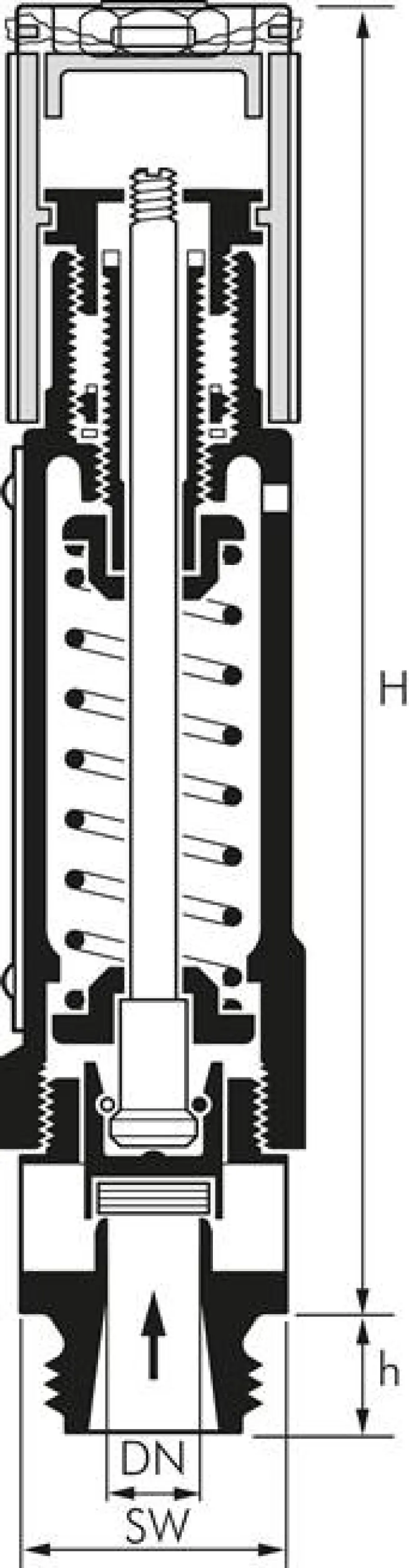 TÜV-Hochleistungssicherheitsventil G 1/2", 1,0 bar