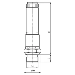 TÜV-Sicherheitsventil G 1/2" (DN10), 11,00 bar, Messing