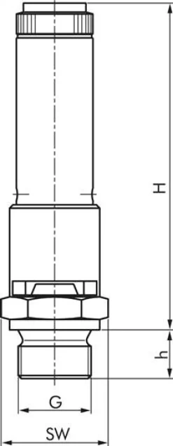 TÜV-Sicherheitsventil G 1/4" (DN8), 9,00 bar, Messing vernickelt