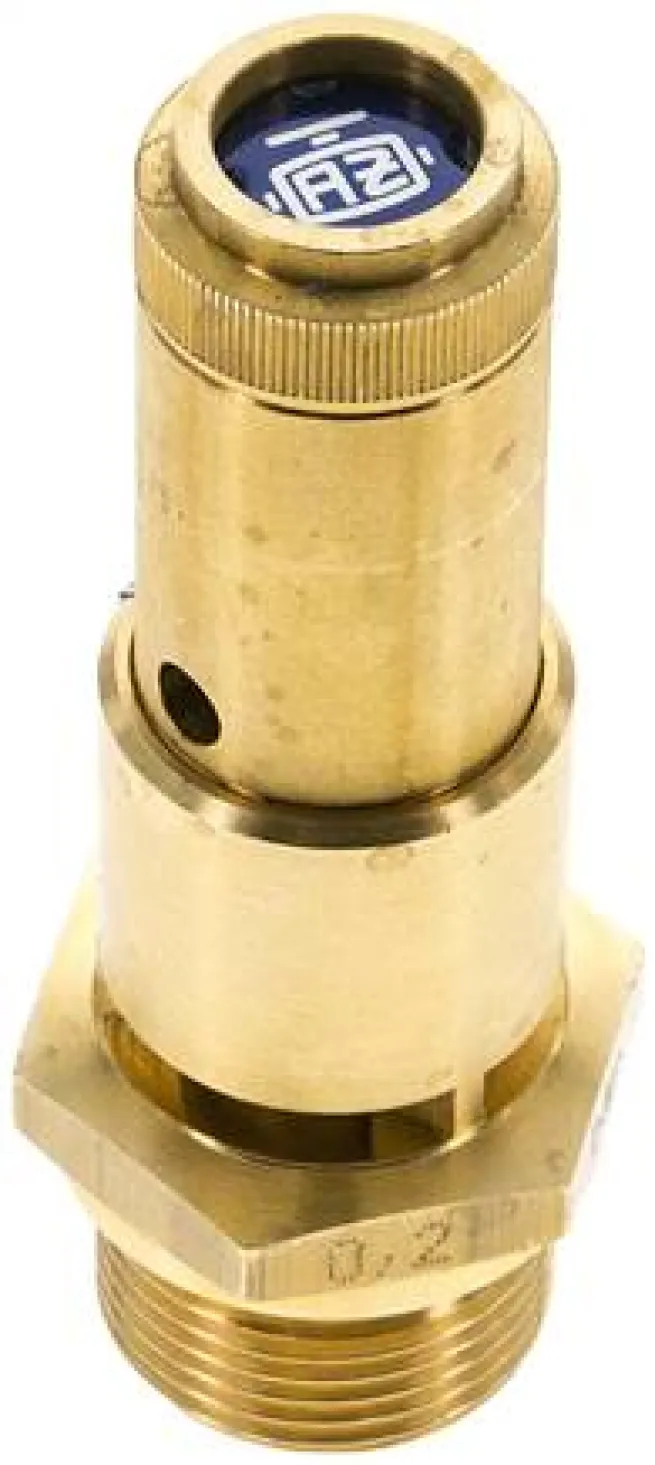 TÜV-Sicherheitsventil G 3/4" (DN10), 1,30 bar, Messing
