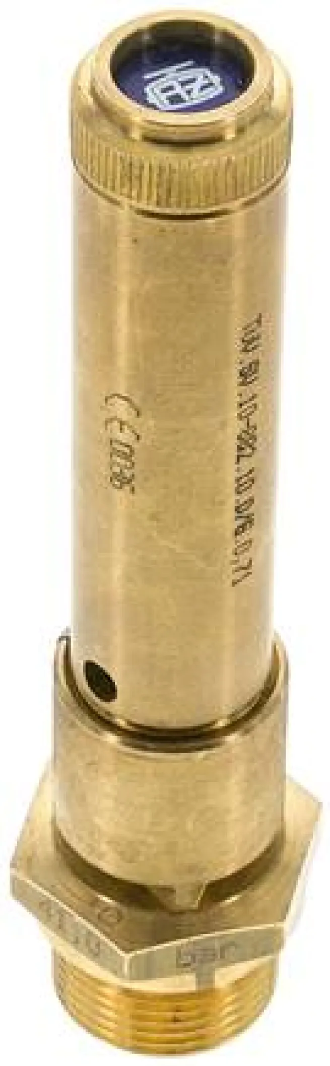 TÜV-Sicherheitsventil G 3/4" (DN10), 46,00 bar, Messing