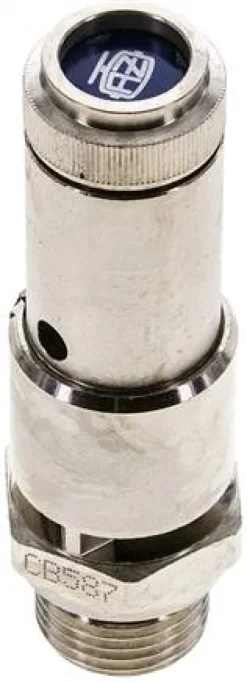 TÜV-Sicherheitsventil G 1/2" (DN10), 4,00 bar, Messing vernickelt