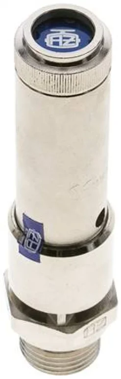 TÜV-Sicherheitsventil G 1/2" (DN10), 33,00 bar, Messing vernickelt