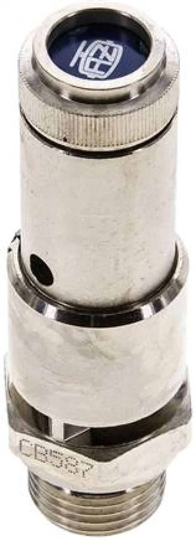 TÜV-Sicherheitsventil G 1/2" (DN10), 2,00 bar, Messing vernickelt