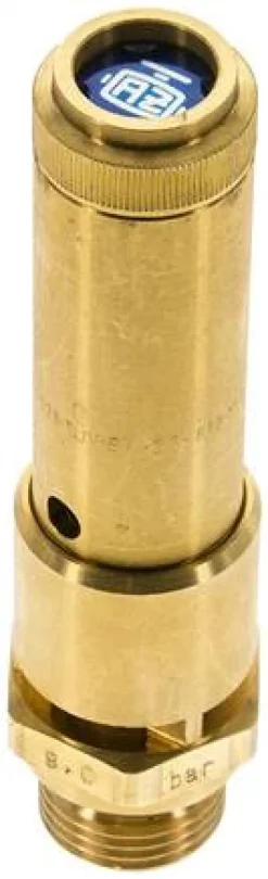 TÜV-Sicherheitsventil G 1/2" (DN10), 10,70 bar, Messing