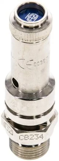 TÜV-Sicherheitsventil G 3/8" (DN8), 2,80 bar, Messing vernickelt