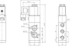 3/2- und 5/2-Wege NAMUR-Magnetventil G1/4", 230 V AC