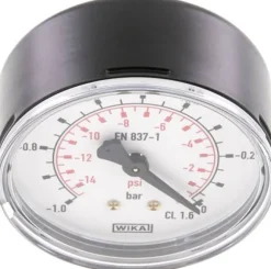 Vakuummmeter, 63mm, waagerecht, -1 bis 0