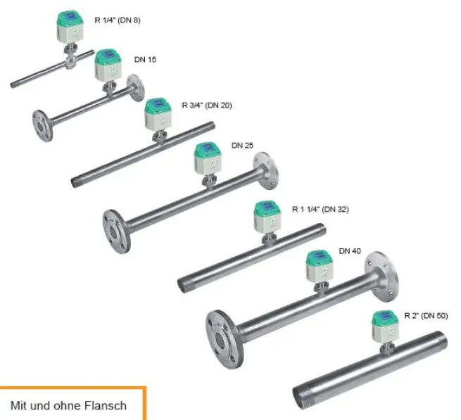 VA 520 Verbrauchszähler mit integrierter DN 15 Messstrecke mit Vorschweißflansch