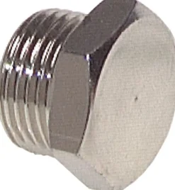 Verschlussstopfen Außenskt. G 1/2", Messing vernickelt